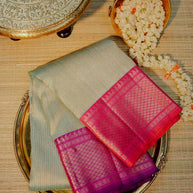 Crimson Red Gold Motif Saree