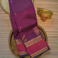 Purple & Pink Silk Saree