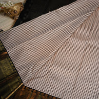 Blush Pink Checked Saree with Black Gold Border