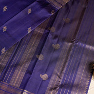 Royal Navy Blue and Gold Zari Silk Saree