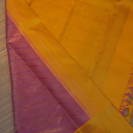 Pink & Mustard Yellow Silk Saree