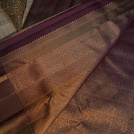 Copper Brown Silk Saree with Rich Zari Border