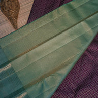 Purple & Mint Green Silk Saree