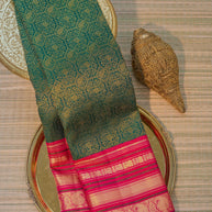 Green & Pink Silk Saree