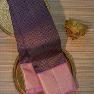 Deep Purple & Pink Silk Saree