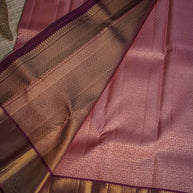 Dusty Pink & Plum Silk Saree