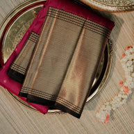 Magenta Saree with Antique Gold Pallu