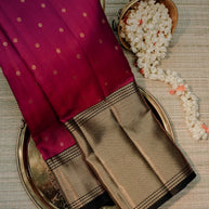 Magenta Saree with Antique Gold Pallu