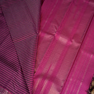 Magenta Pink Saree with Gold Border | Gulmohar